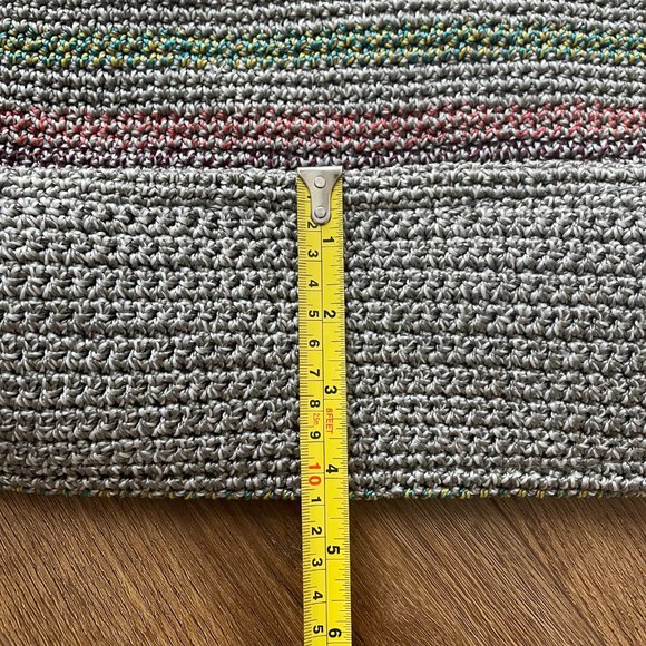 The Sak Bag Mutlicolor Stripe Woven Crochet Shoulder Bag Zip Closure Purse Bag - Picture 6 of 12